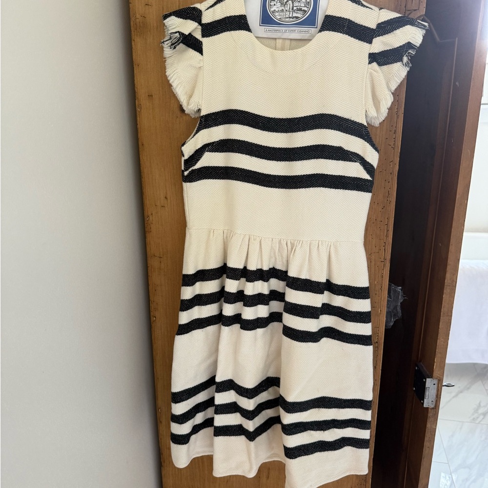 Striped Kids Dress - Black and White